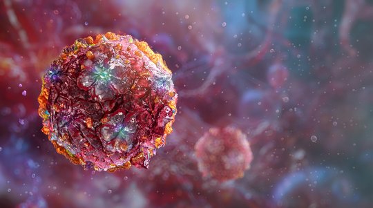 Chikungunya-Viren Bunte Grafik mit rundem Chikungunya-Virus