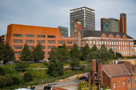 Old and new buildung of BNITM Harbour view of the old and new BNITM buildings