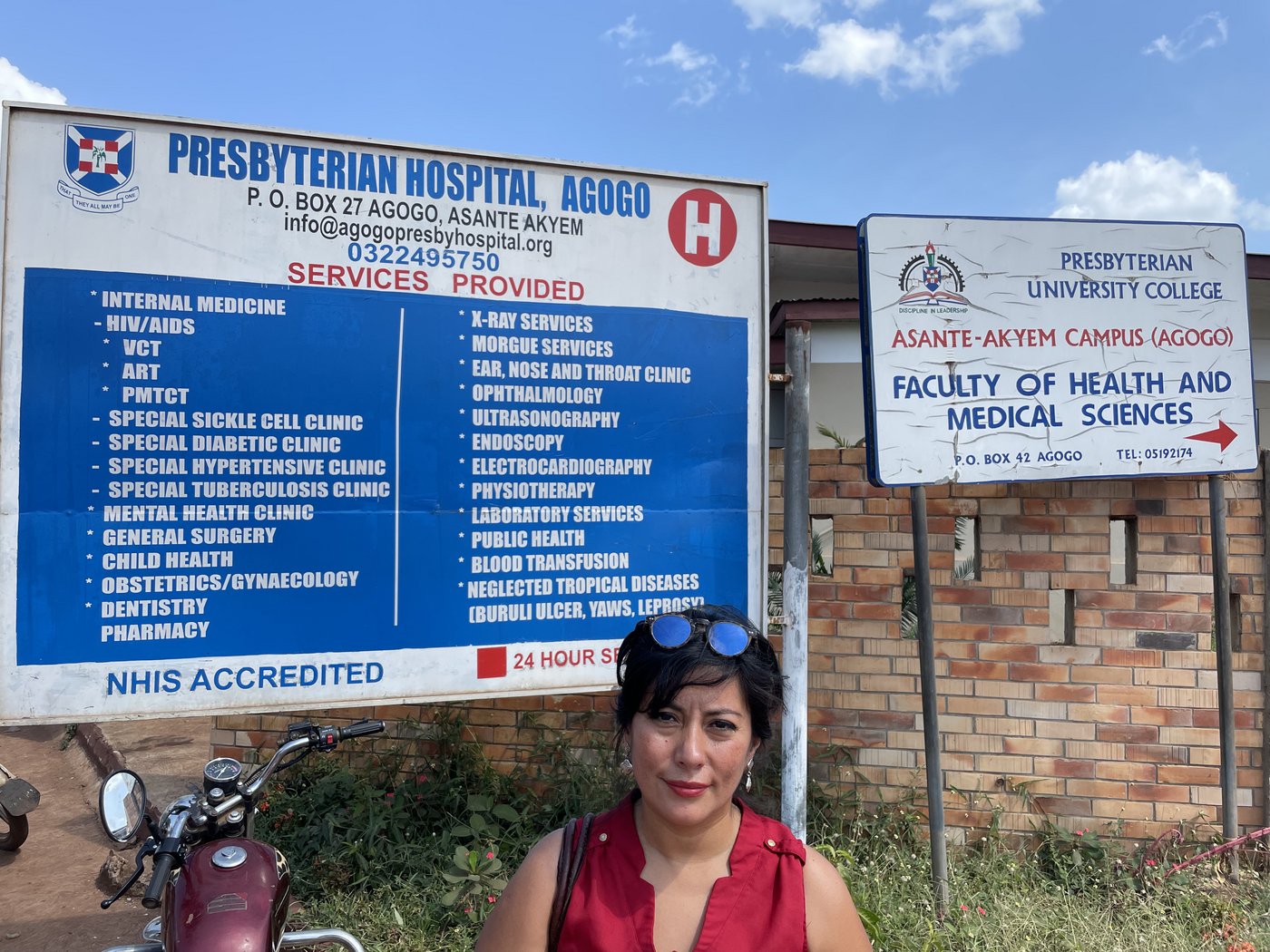 Rosa visiting Agogo's Hospital