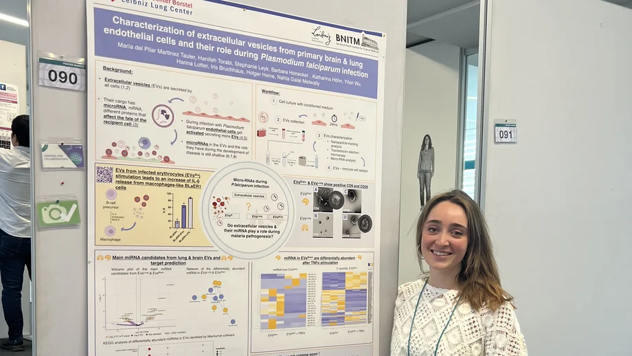 Pilar Martinez Young scientist presenting a poster